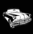 cabriolet 1950-60s retro vintage monogram vector image vector image
