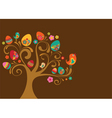 easter eggs on tree vector image vector image