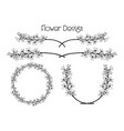 flower design divider text frame vector image