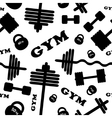 gym seamless pattern vector image