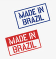 made in brazil stamp set product labels vector image vector image