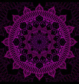 pink and black mandala design background vector image vector image