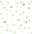 seamless pattern background with green hearts vector image