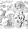 underwater sea life seamless pattern vector image vector image
