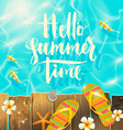 hello summer time vector image vector image