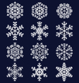 white snowflakes vector image vector image
