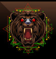bear esport mascot logo design vector image
