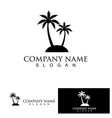 palm tree summer logo template vector image