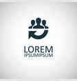 team icon for web and ui on white background vector image