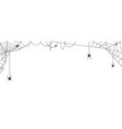 black cobweb isolated banner spiderweb halloween vector image