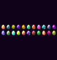 cartoon dragon eggs dinosaur and reptile assets vector image