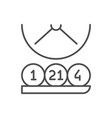 lottery drum line outline icon vector image