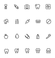 dental line icons 2 vector image