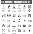 finance black icons set dark grey symbols vector image