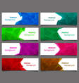 set of abstract modern style banners vector image