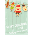 christmas characters vector image vector image