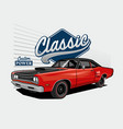classic red car vector image