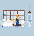 plumber repair service male vector image
