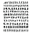 silhouettes of people vector image