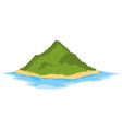 tropical island with green trees in ocean vector image