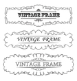 vintage frame set vector image vector image