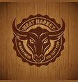 butchery meat market logo vector image