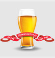 glass beer isolated on white vector image