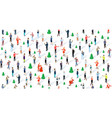 isometric seamless christmas people vector image vector image