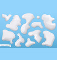 milk drops 3d realistic set vector image
