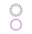 set wreath lavender template design vector image vector image