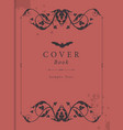 book cover with antique style ornamental frame vector image
