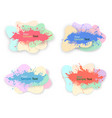 collection of modern colorful abstract watercolor vector image vector image