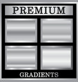 silver gradient backgrounds set vector image vector image