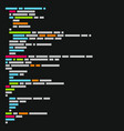 program code listing abstract programming vector image