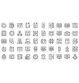 set of thin line agenda icons vector image vector image