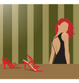 woman and shoes vector image vector image