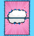 abstract comic book pop art speech bubble vector image vector image