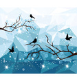 diamond snow bird vector image vector image