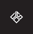 dos letter logo design on black background vector image