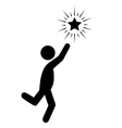 reach the star people flat icons pictograph vector image vector image