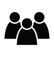 3 people icon group persons simplified human vector image