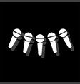 news microphone icon flat vector image