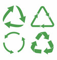 recycle icon set green eco cycle arrows vector image