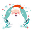 santa claus winter character old man symbol vector image