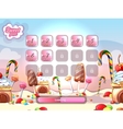 cartoon fairy tale candy background vector image
