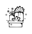 christmas gift boxes vector image vector image