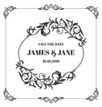 wedding card frame border vector image