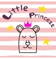 bear princess t-shirt design for kids and babies vector image vector image