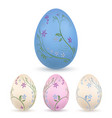 easter egg 3d icon pastel eggs set isolated vector image