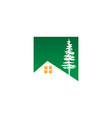 green home logo with tree vector image